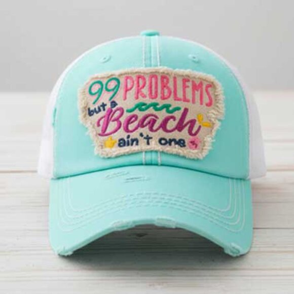 2/$30 Light Blue 99 Problems but a Beach Ain’t one Baseball Hat - Picture 3 of 11